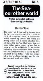 1974 Brooke Bond The Sea Our Other World #5 'Hard Hat' Diver Back