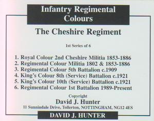 2006 Regimental Colours : The Cheshire Regiment #NNO Title Card Back