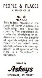 1968 Askeys People & Places #20 Mexico Back