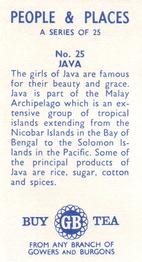 1970 Gowers & Burgons People & Places #25 Java Back