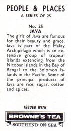1965 Browne's Tea People & Places #25 Java Back
