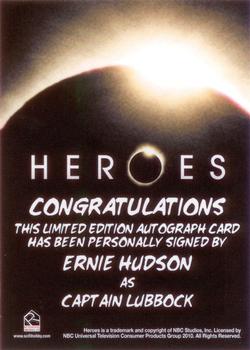 2010 Rittenhouse Heroes Archives - Autographs #NNO Ernie Hudson Back