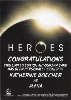 2010 Rittenhouse Heroes Archives - Autographs #NNO Katherine Boecher Back