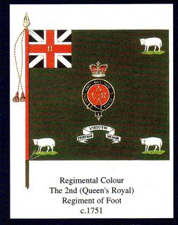2004 Regimental Colours : The Queen's Royal Regiment (West Surrey) 1st Series #2 Regimental Colour 1751 Front