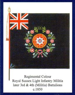 2007 Regimental Colours : The Royal Sussex Regiment #2 Regimental Colour Militia c.1850 Front