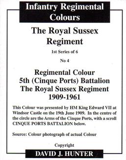 2007 Regimental Colours : The Royal Sussex Regiment #4 Regimental Colour 5th (Cinque Ports) Battalion Back