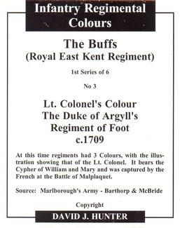 2005 Regimental Colours : The Buffs (Royal East Kent Regiment) #3 Lt. Colonel's Colour c.1709 Back