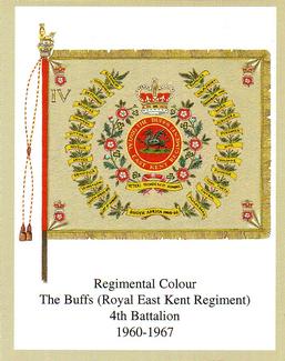 2005 Regimental Colours : The Buffs (Royal East Kent Regiment) #6 Regimental Colour 4th Battalion 1960-1967 Front
