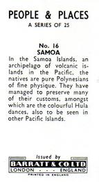 1965 Barratt People & Places #16 Samoa Back