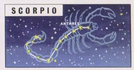 1958 Brooke Bond Out Into Space (Issued In) #31 Scorpio Front
