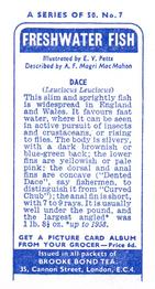 1960 Brooke Bond Freshwater Fish #7 Dace Back