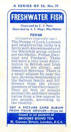 1960 Brooke Bond Freshwater Fish #29 Powan Back