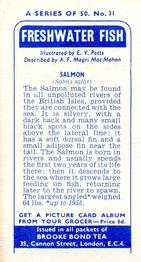 1960 Brooke Bond Freshwater Fish #31 Salmon Back
