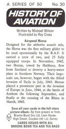 1972 Brooke Bond History of Aviation #30 Airspeed Horsa Back
