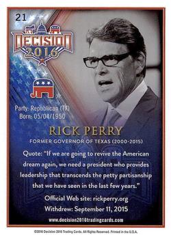 2016 Decision 2016 #21 Rick Perry Back