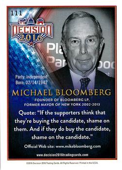 2016 Decision 2016 #111 Michael Bloomberg Back
