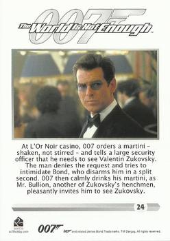 2016 Rittenhouse James Bond 007 Classics #24 At L'Or Noir casino, 007 Back