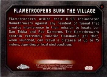 2016 Topps Chrome Star Wars The Force Awakens #6 Flametroopers Burn the Village Back