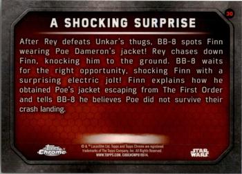 2016 Topps Chrome Star Wars The Force Awakens #30 A Shocking Surprise Back