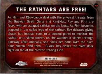 2016 Topps Chrome Star Wars The Force Awakens #45 The Rathtars are Free! Back