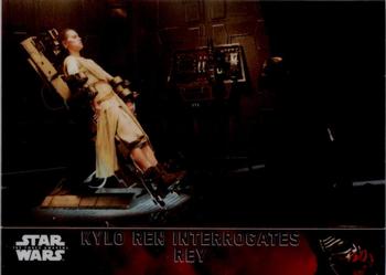 2016 Topps Chrome Star Wars The Force Awakens #74 Kylo Ren Interrogates Rey Front