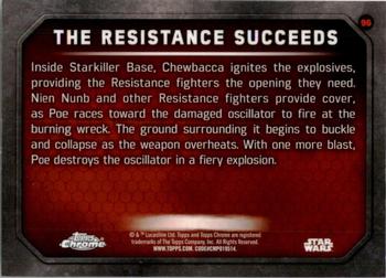 2016 Topps Chrome Star Wars The Force Awakens #96 The Resistance Succeeds Back