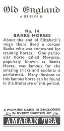 1969 Amaran Tea Old England #14 Banks Horses Back