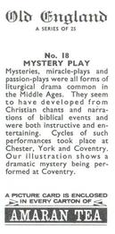 1969 Amaran Tea Old England #18 Mystery Play Back
