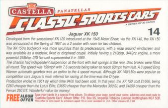 1994 Castella Classic Sports Cars #14 Jaguar XK 150 Back