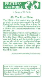 1984 Brooke Bond Features of the World #36 The River Rhine Back