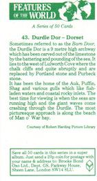 1984 Brooke Bond Features of the World #43 Durdle Dor - Dorset Back