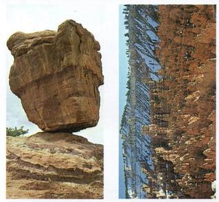 1984 Brooke Bond Features of the World (Double Cards) #12-16 Garden of the Gods - Arizona / Bryce Canyon - Utah Front