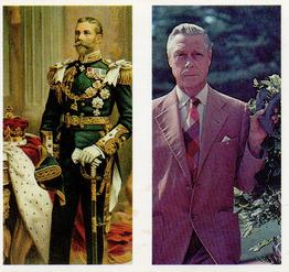 1982 Brooke Bond Queen Elizabeth 1 Queen Elizabeth 2 (Double Cards) #36-40 George V / Edward VIII Front