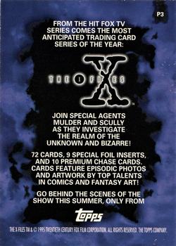 1995 Topps The X-Files Season One - Promos #P3 Reaching From Hole Back