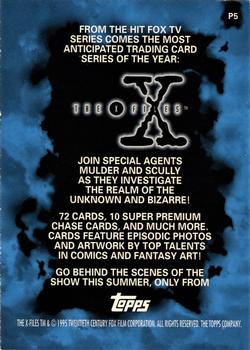 1995 Topps The X-Files Season One - Promos #P5 Comic Cover #5 Back