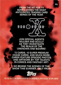 1995 Topps The X-Files Season One - Promos #P6 Comic Cover #6 Back