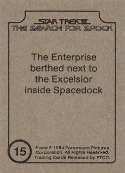 1984 FTCC Star Trek III: The Search for Spock #15 The Enterprise berthed next to the Excelsior inside Spacedoc Back