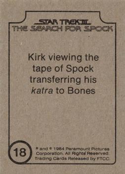 1984 FTCC Star Trek III: The Search for Spock #18 Kirk viewing the tape of Spock transferring his katra to Bones Back