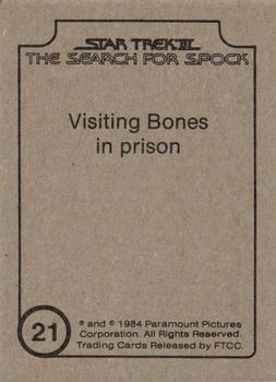 1984 FTCC Star Trek III: The Search for Spock #21 Visiting Bones in prison Back