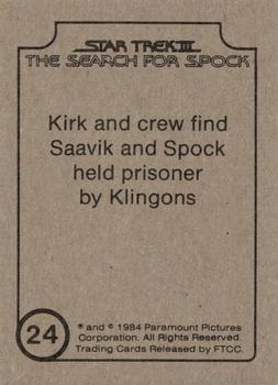 1984 FTCC Star Trek III: The Search for Spock #24 Kirk and crew find Saavik and Spock held prisoner by Klingon Back