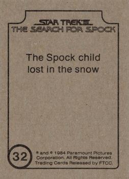 1984 FTCC Star Trek III: The Search for Spock #32 The Spock child lost in the snow Back