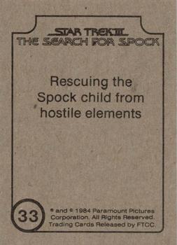 1984 FTCC Star Trek III: The Search for Spock #33 Rescuing the Spock child from hostile elements Back