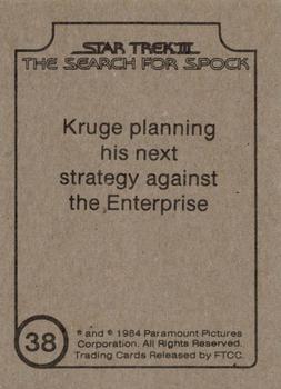 1984 FTCC Star Trek III: The Search for Spock #38 Kruge planning his next strategy against the Enterprise Back