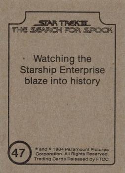 1984 FTCC Star Trek III: The Search for Spock #47 Watching the Starship Enterprise blaze into history Back