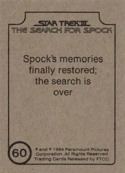 1984 FTCC Star Trek III: The Search for Spock #60 Spock's memories finally restored; the search is over Back