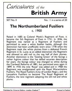1994 Victoria Gallery Caricatures of the British Army 2nd Series #11 The Northumberland Fusiliers Back