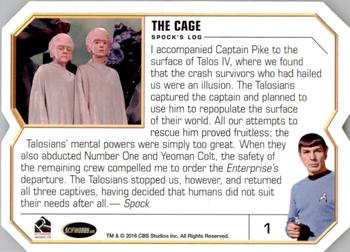 2016 Rittenhouse Star Trek The Original Series 50th Anniversary #1 The Cage Back