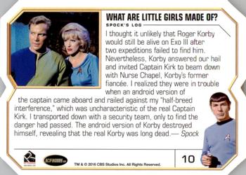 2016 Rittenhouse Star Trek The Original Series 50th Anniversary #10 What Are Little Girls Made Of? Back