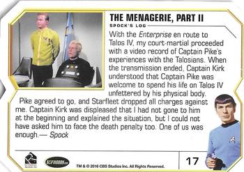 2016 Rittenhouse Star Trek The Original Series 50th Anniversary #17 The Menagerie, Part 2 Back