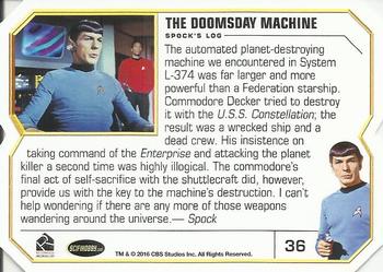 2016 Rittenhouse Star Trek The Original Series 50th Anniversary #36 The Doomsday Machine Back